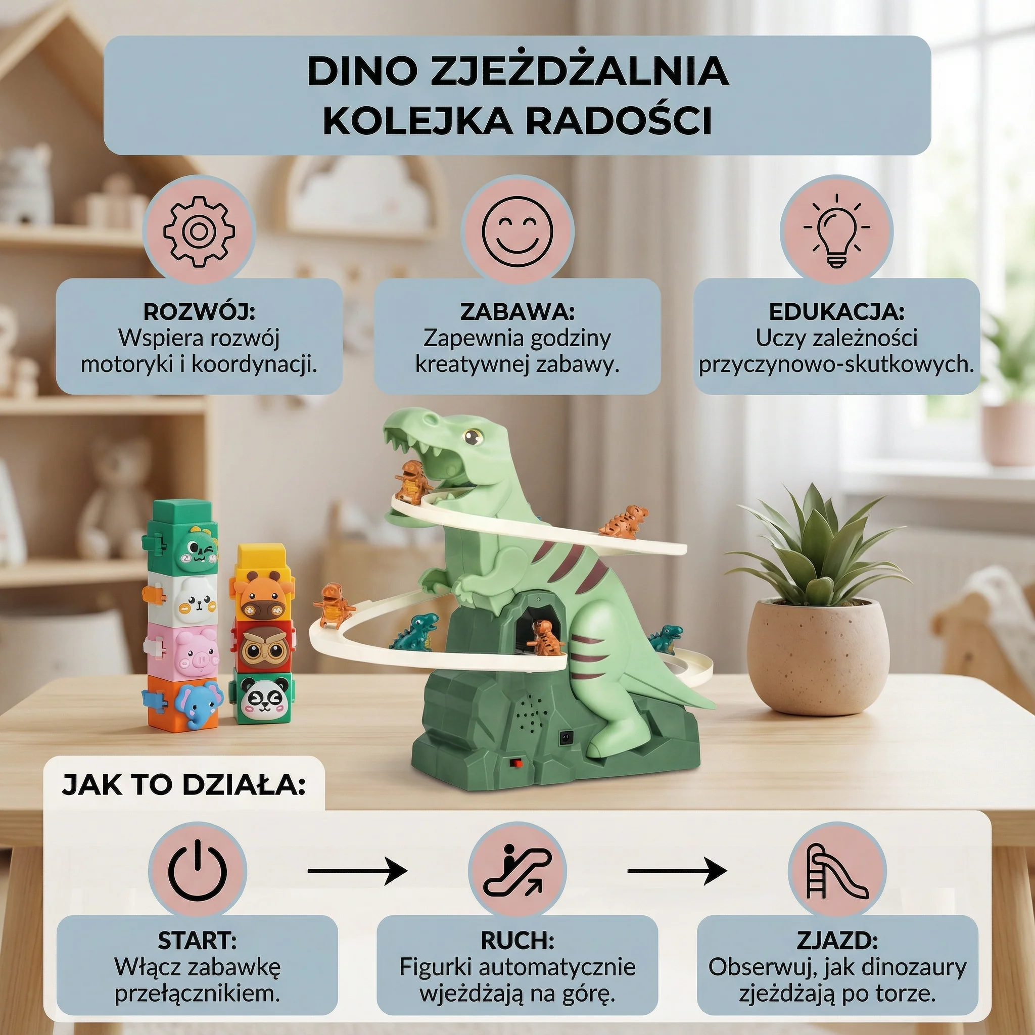 Dino zjeżdżalnia kolejka radości - Image 2
