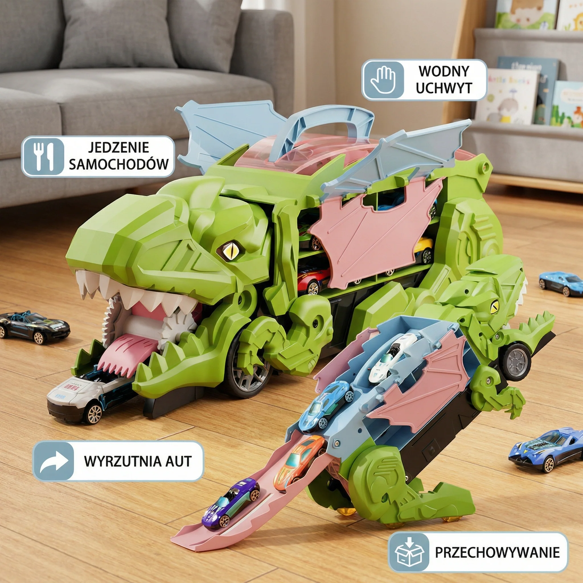 Dinozaur Samochód Ciężarówka Zabawka - Image 3
