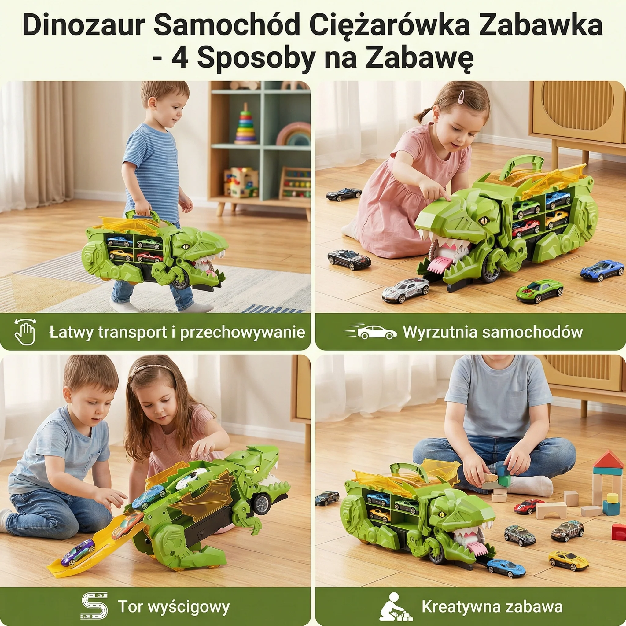 Dinozaur Samochód Ciężarówka Zabawka - Image 4