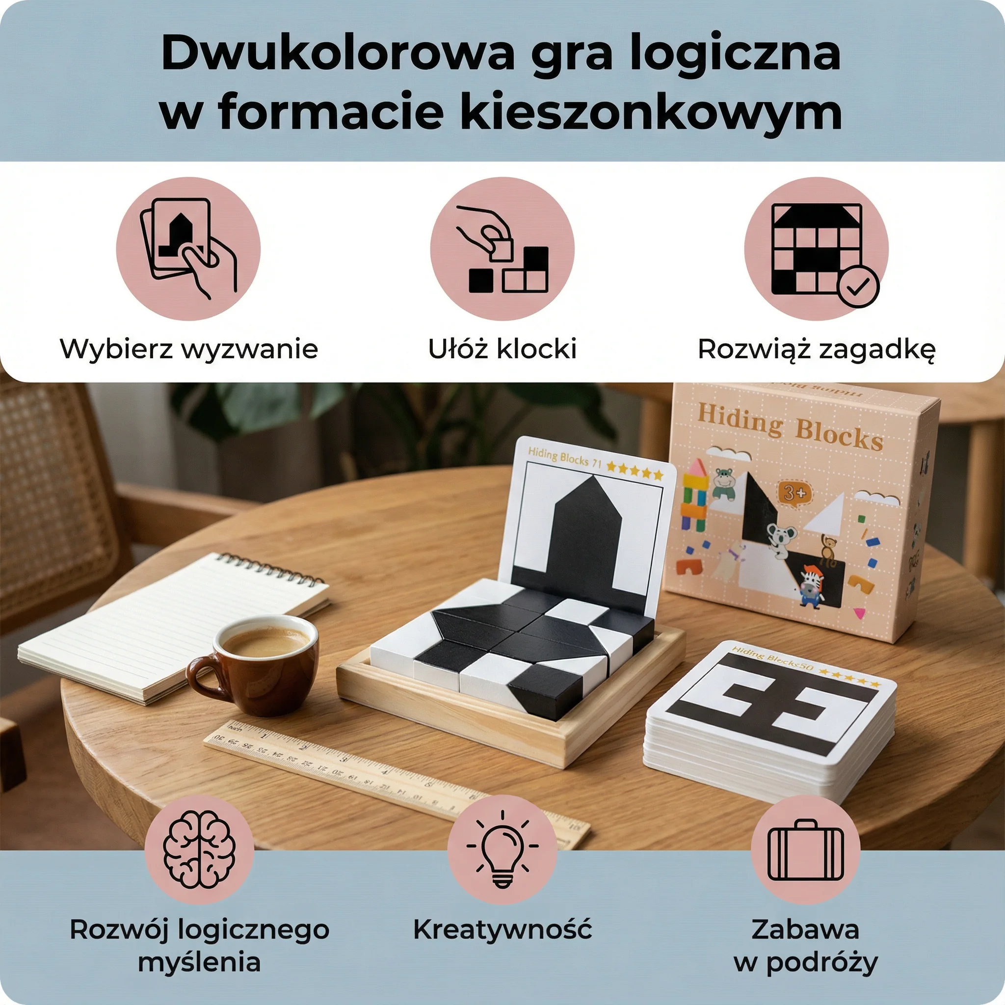 Dwukolorowa gra logiczna w formacie kieszonkowym - Image 2