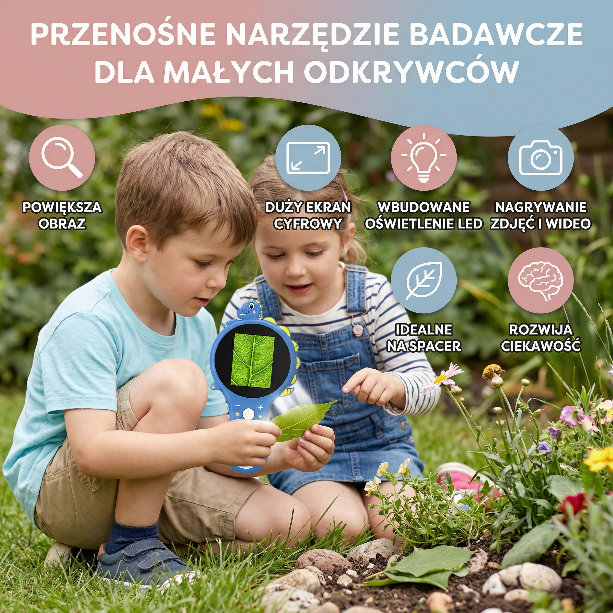 Dziecięcy mikroskop wideo z ekranem – przenośne narzędzie badawcze dla małych odkrywców - Image 2