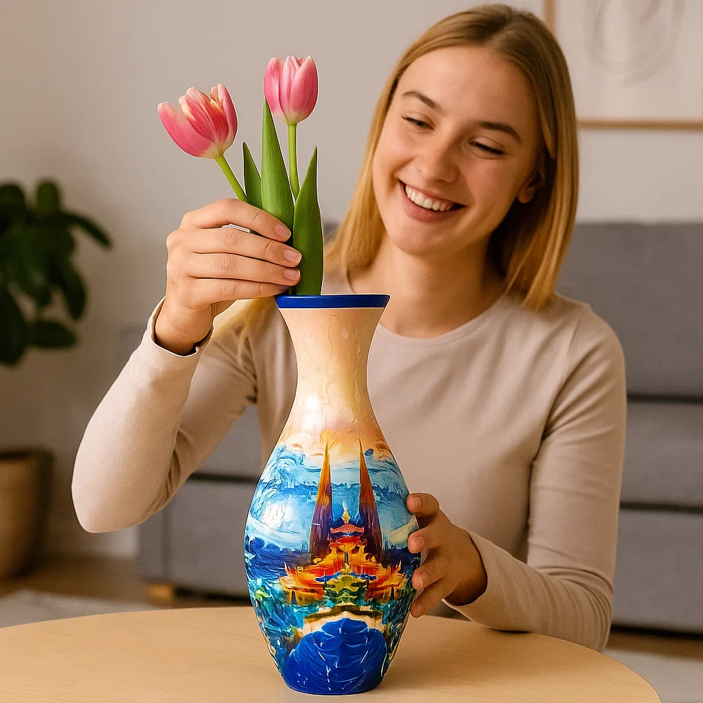 Elegancki wazon 3D puzzle – do prawdziwych kwiatów - Image 6