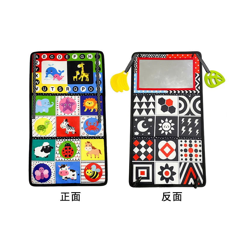 Interaktywna Książeczka z Lustrem dla Niemowląt – Składana i Zmywalna Miękka Zabawka z Tkaniny - Image 7