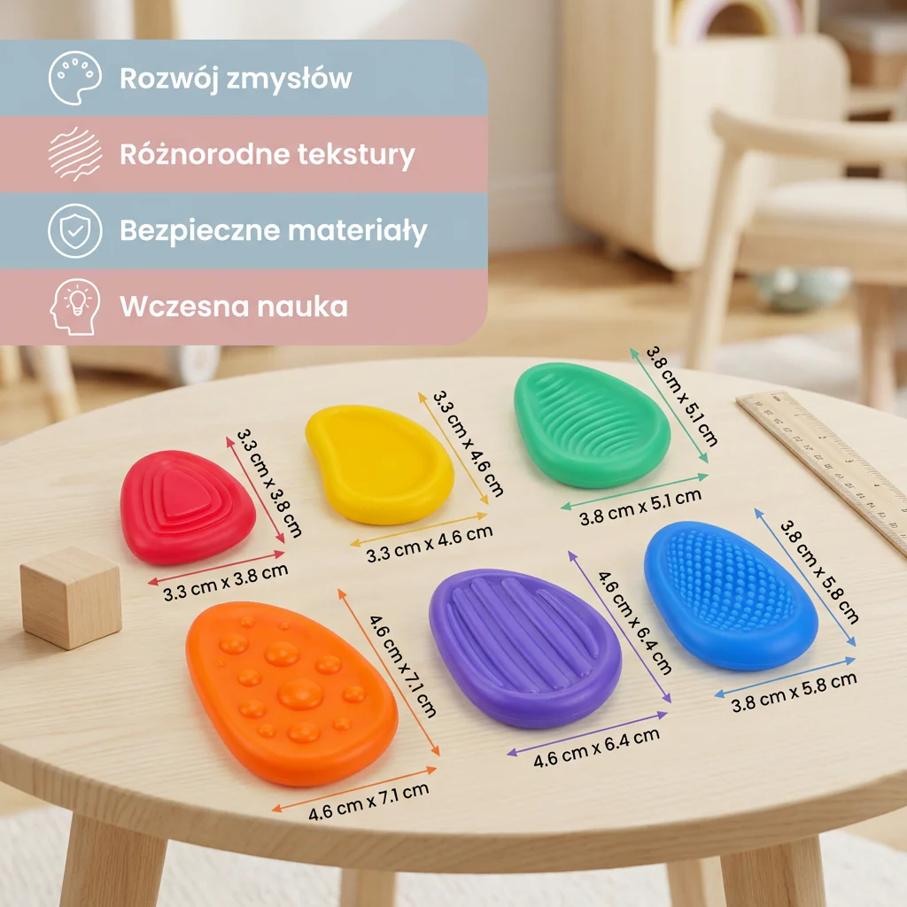 Kamienie sensoryczne dla dzieci – Teksturowana zabawka do dotyku i nauki wczesnego rozwoju - Image 6