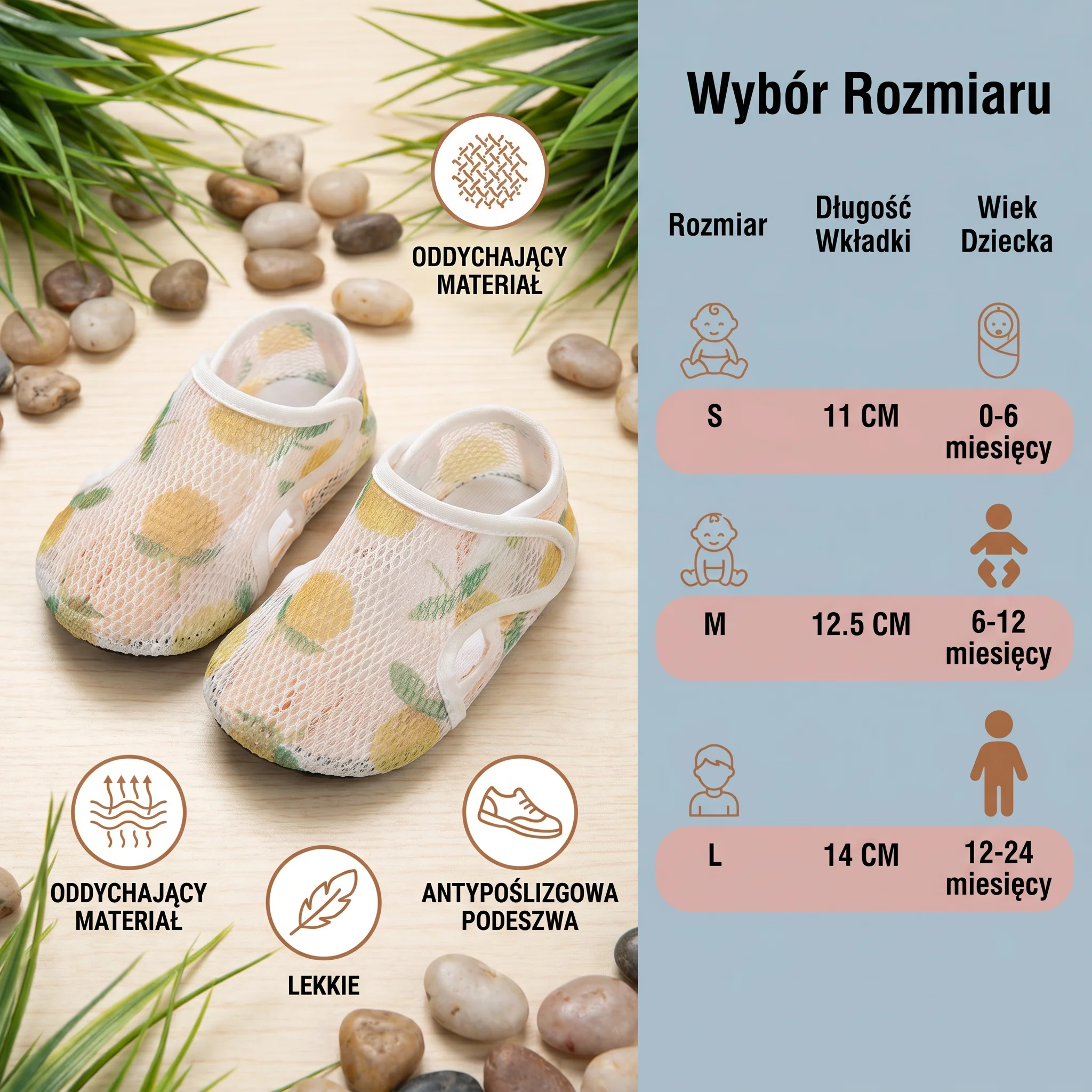 Letnie buty dziecięce z oddychającego materiału w owocowy wzór - Image 5