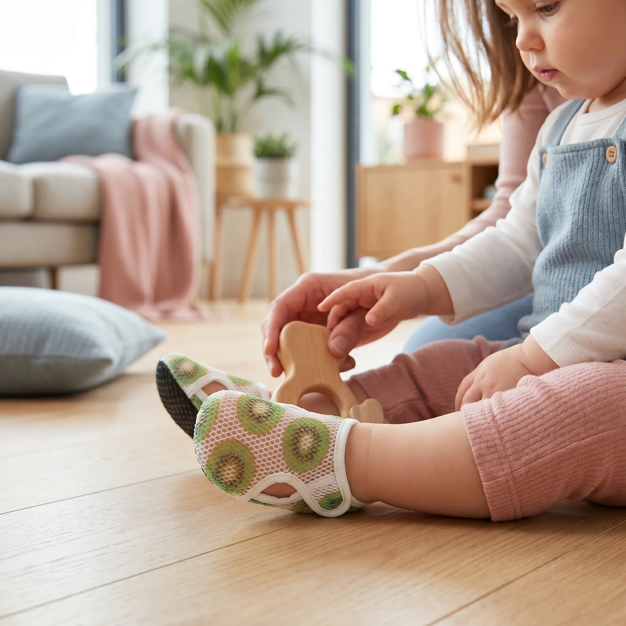 Letnie buty dziecięce z oddychającego materiału w owocowy wzór - Image 8