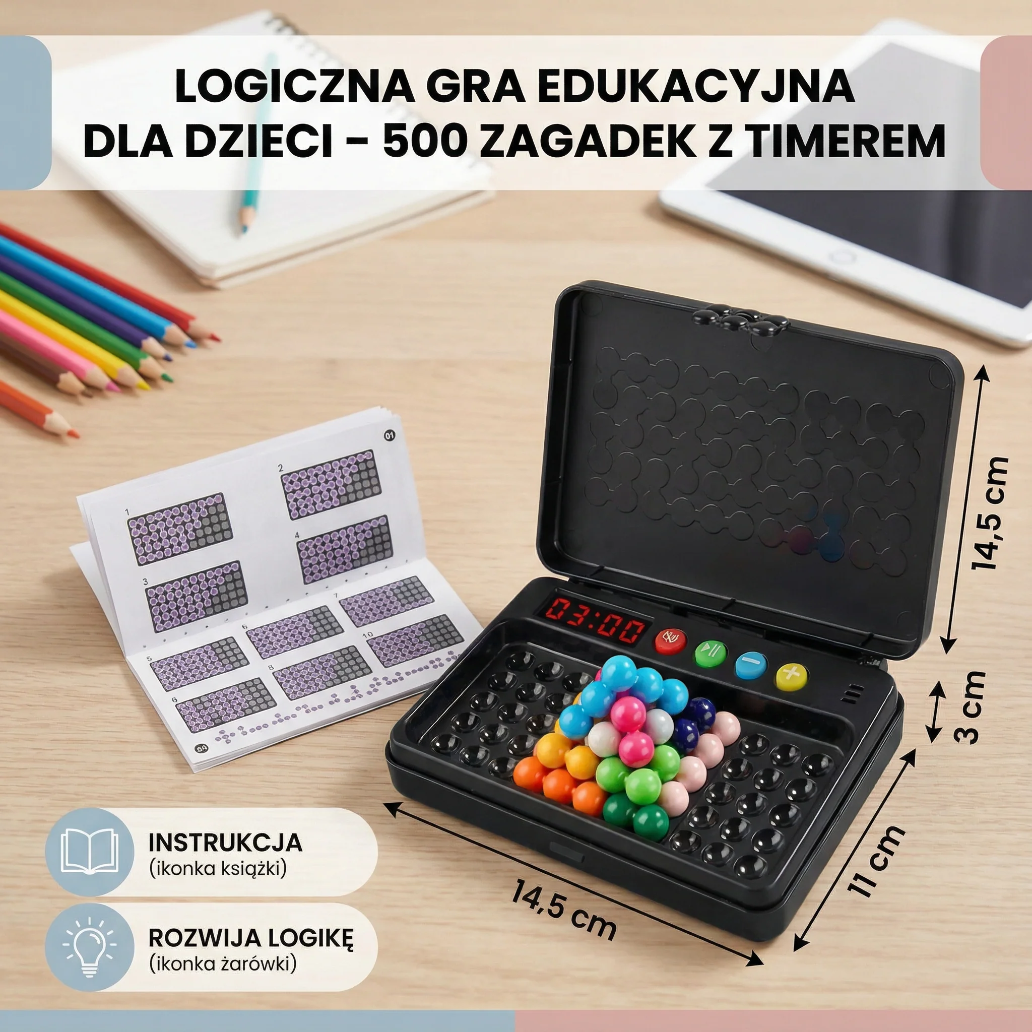 Logiczna gra edukacyjna dla dzieci – 500 zagadek z timerem - Image 5