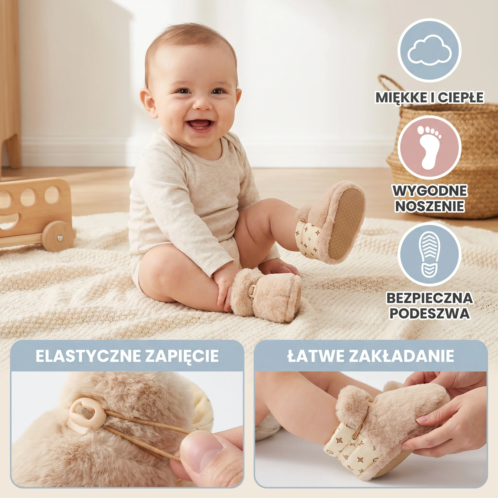 Miękkie skarpetkowe buciki dla niemowląt - Image 5