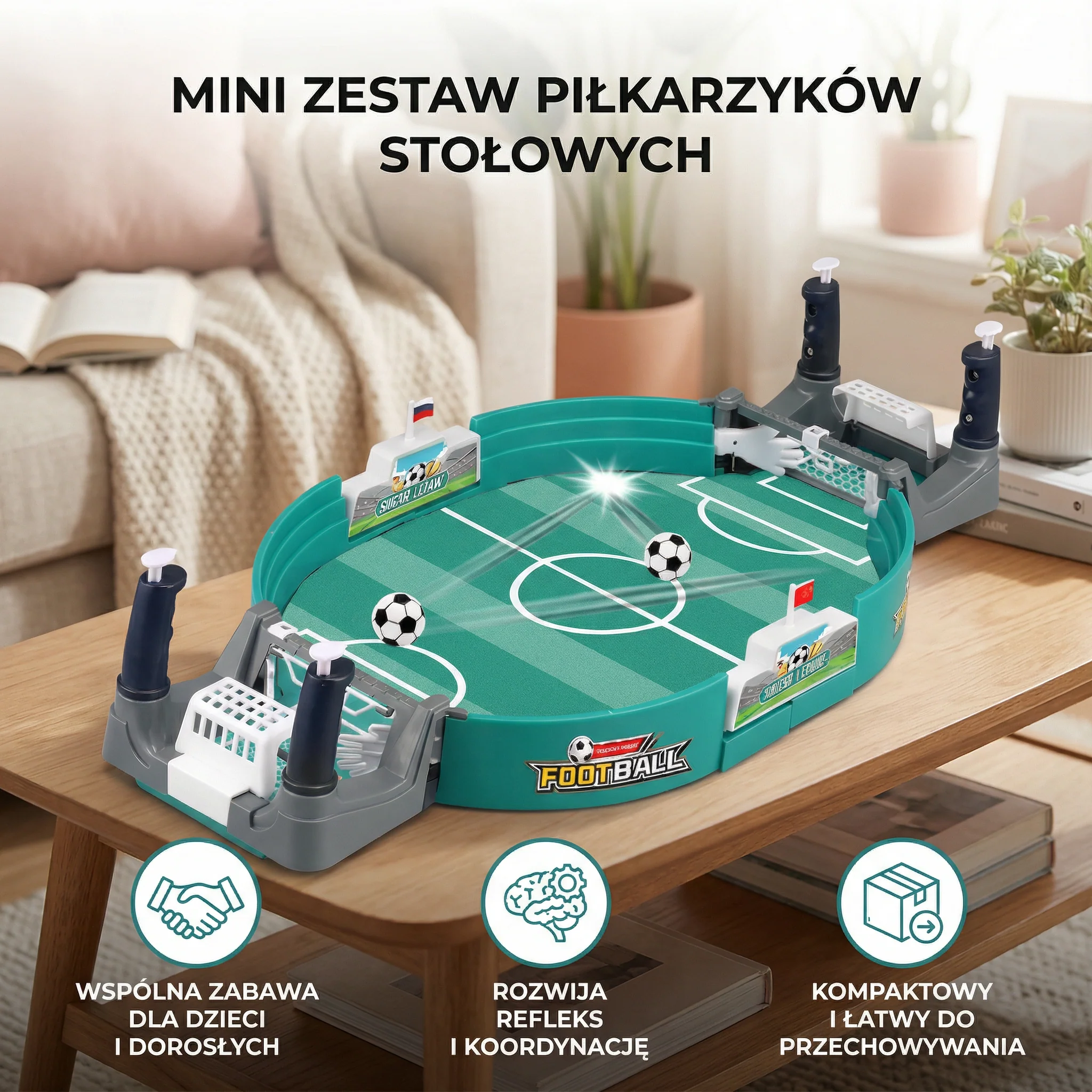 Mini zestaw piłkarzyków stołowych - Image 2