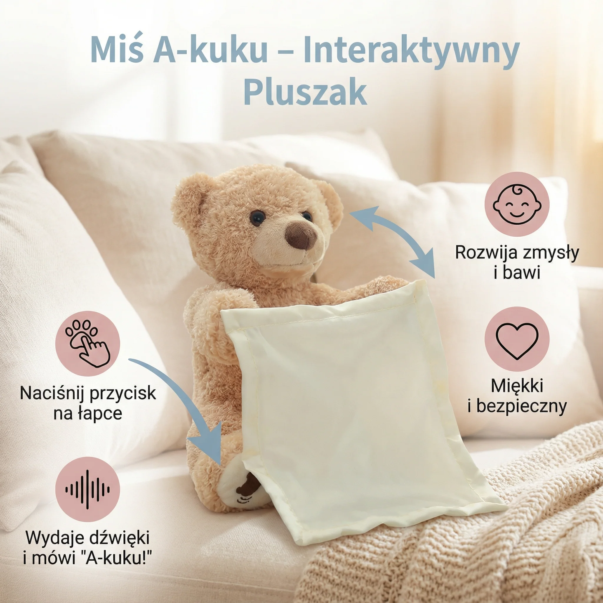 Miś A-kuku – Interaktywny Pluszak - Image 2
