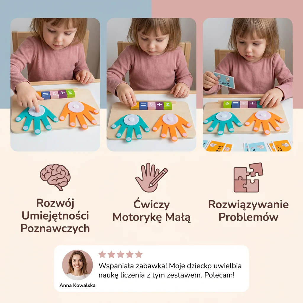 Montessori Zabawka Edukacyjna do Nauki Liczb – Drewniana Tablica do Śledzenia Palcami dla Dzieci - Image 4