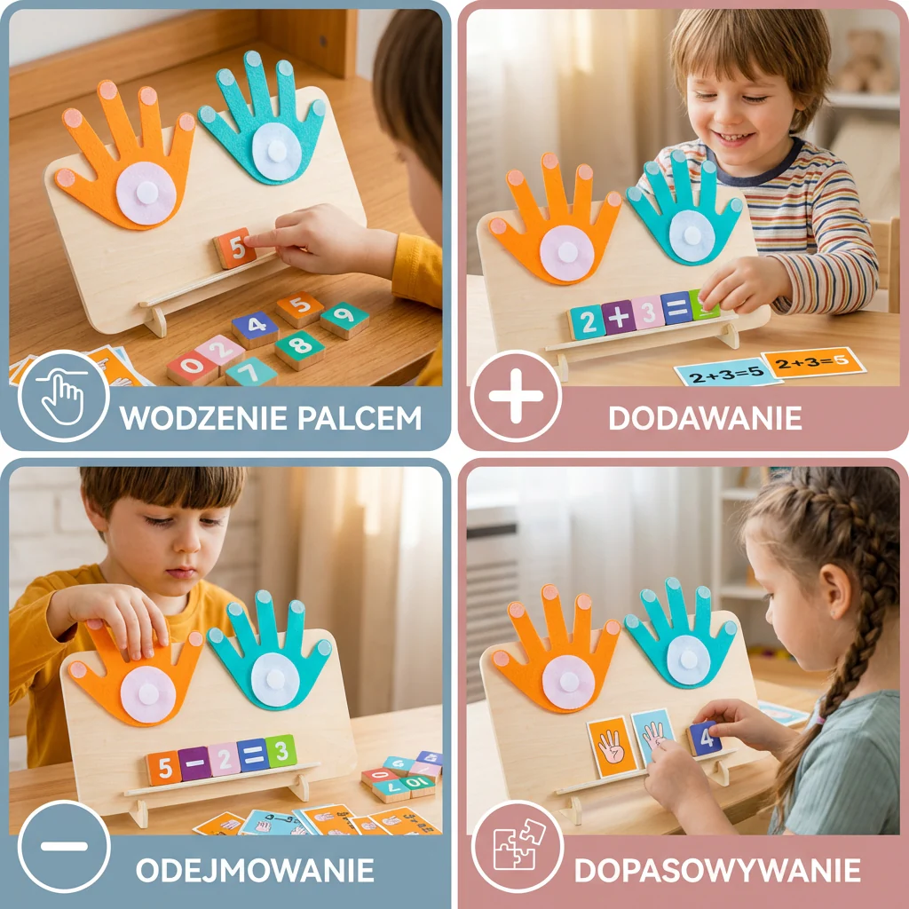Montessori Zabawka Edukacyjna do Nauki Liczb – Drewniana Tablica do Śledzenia Palcami dla Dzieci - Image 5