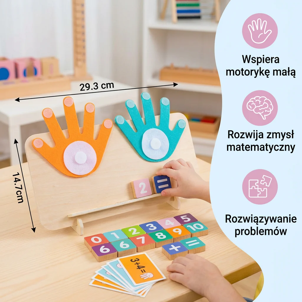 Montessori Zabawka Edukacyjna do Nauki Liczb – Drewniana Tablica do Śledzenia Palcami dla Dzieci - Image 6