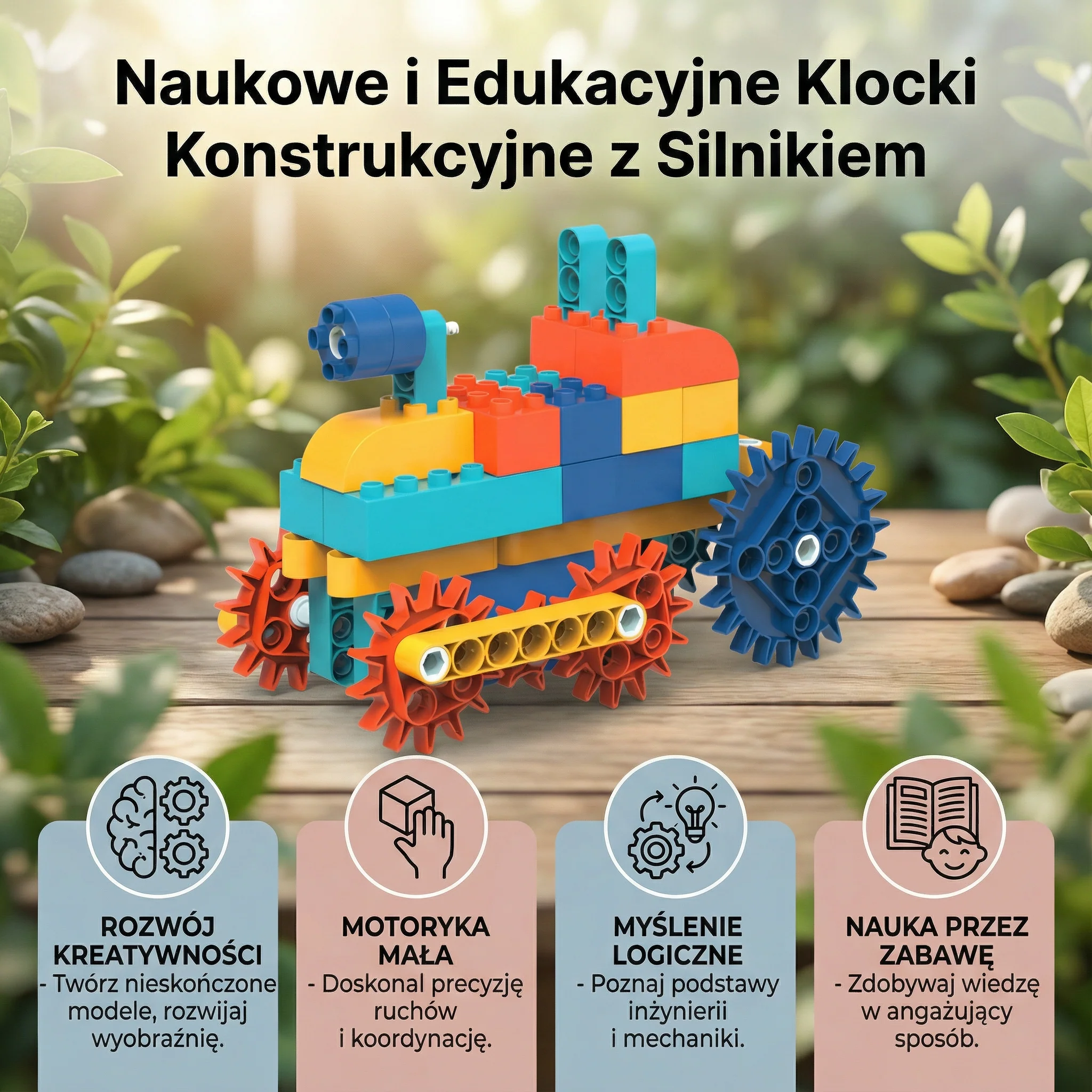 Naukowe i edukacyjne klocki konstrukcyjne z silnikiem - Image 2