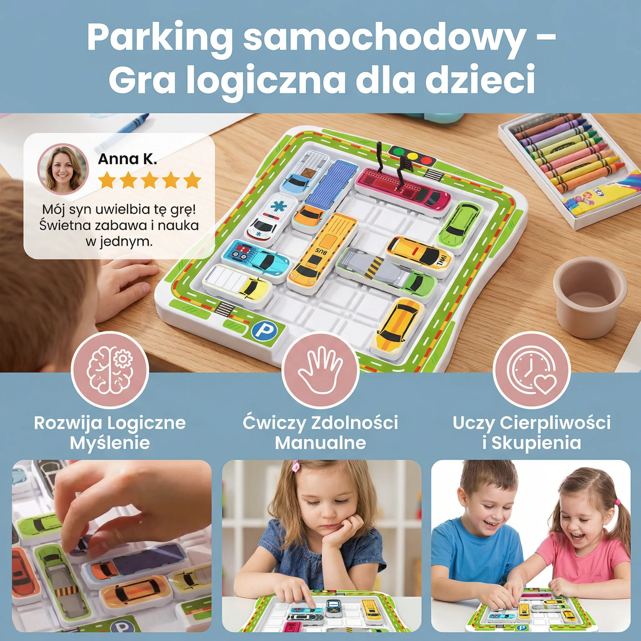 Parking samochodowy – Gra logiczna dla dzieci - Image 2