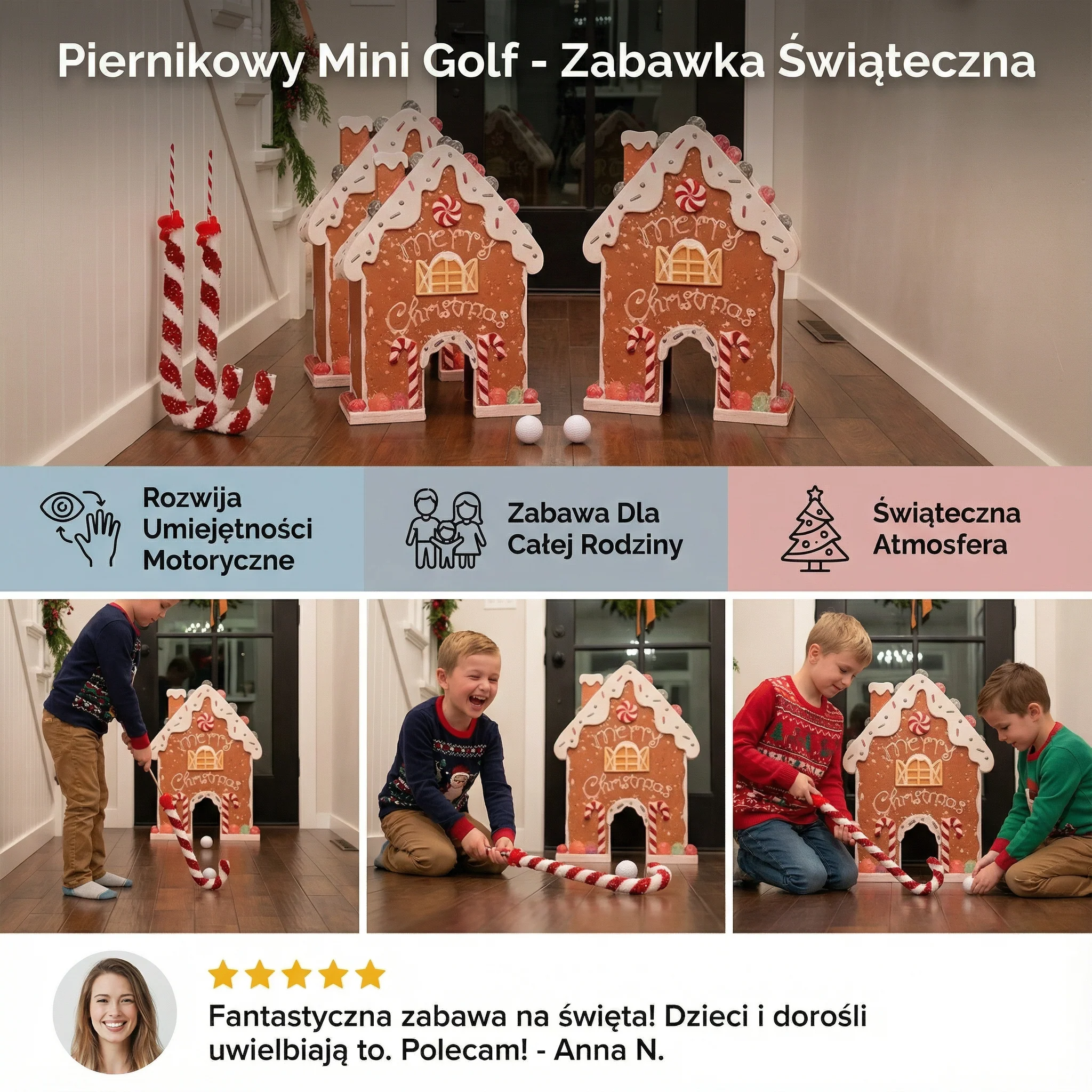 Piernikowy mini golf zabawka świąteczna - Image 3