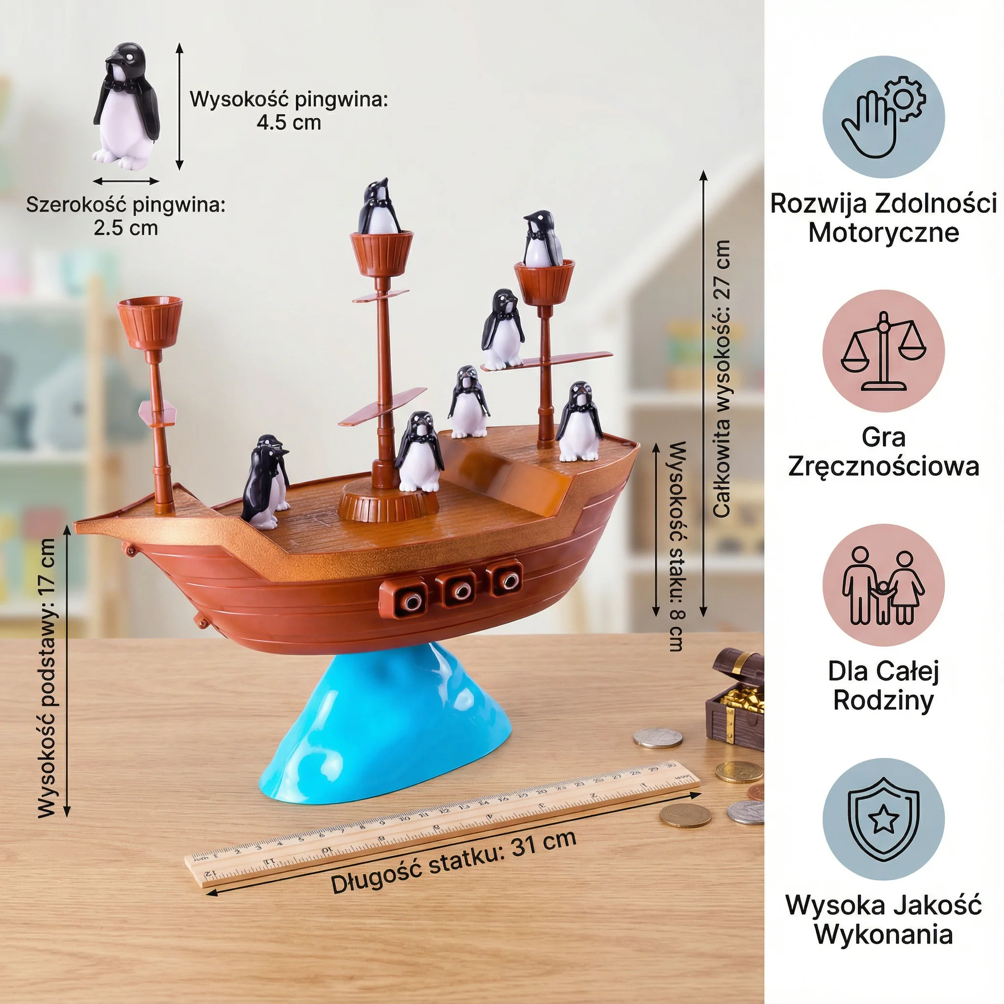 Pingwinia Piracka Gra Balansująca - Image 5