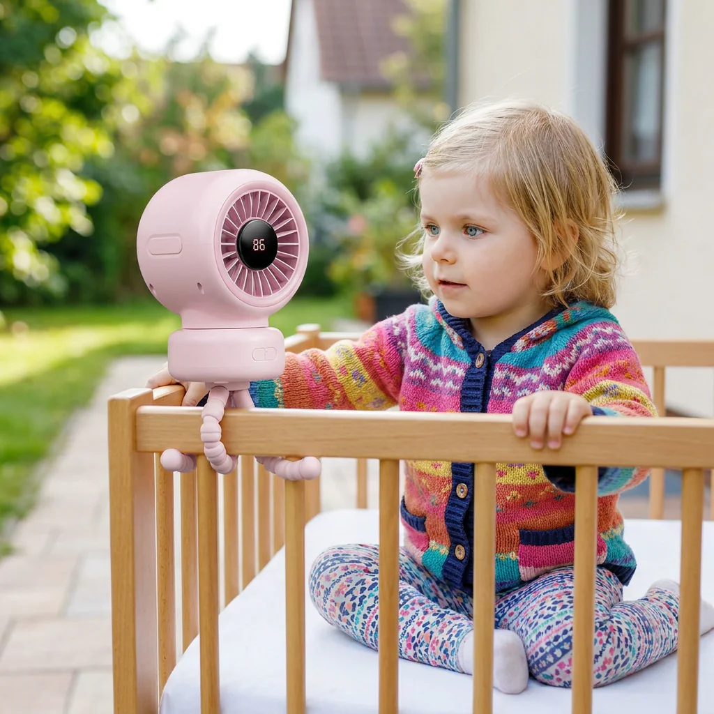 Przenośny Wentylator Mini z Klipsem do Wózka, Łóżeczka i Codziennego Użytku - Image 8