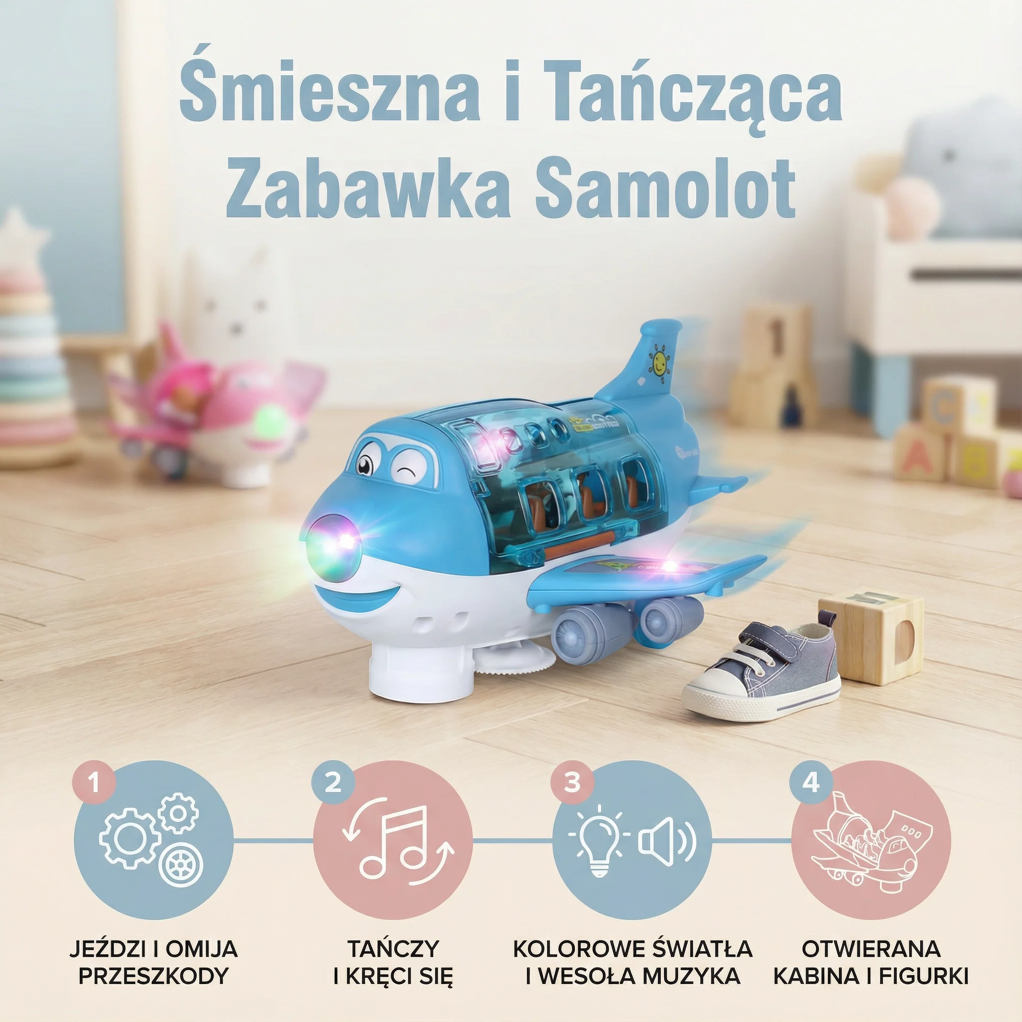 Śmieszna i tańcząca zabawka samolot - Image 2