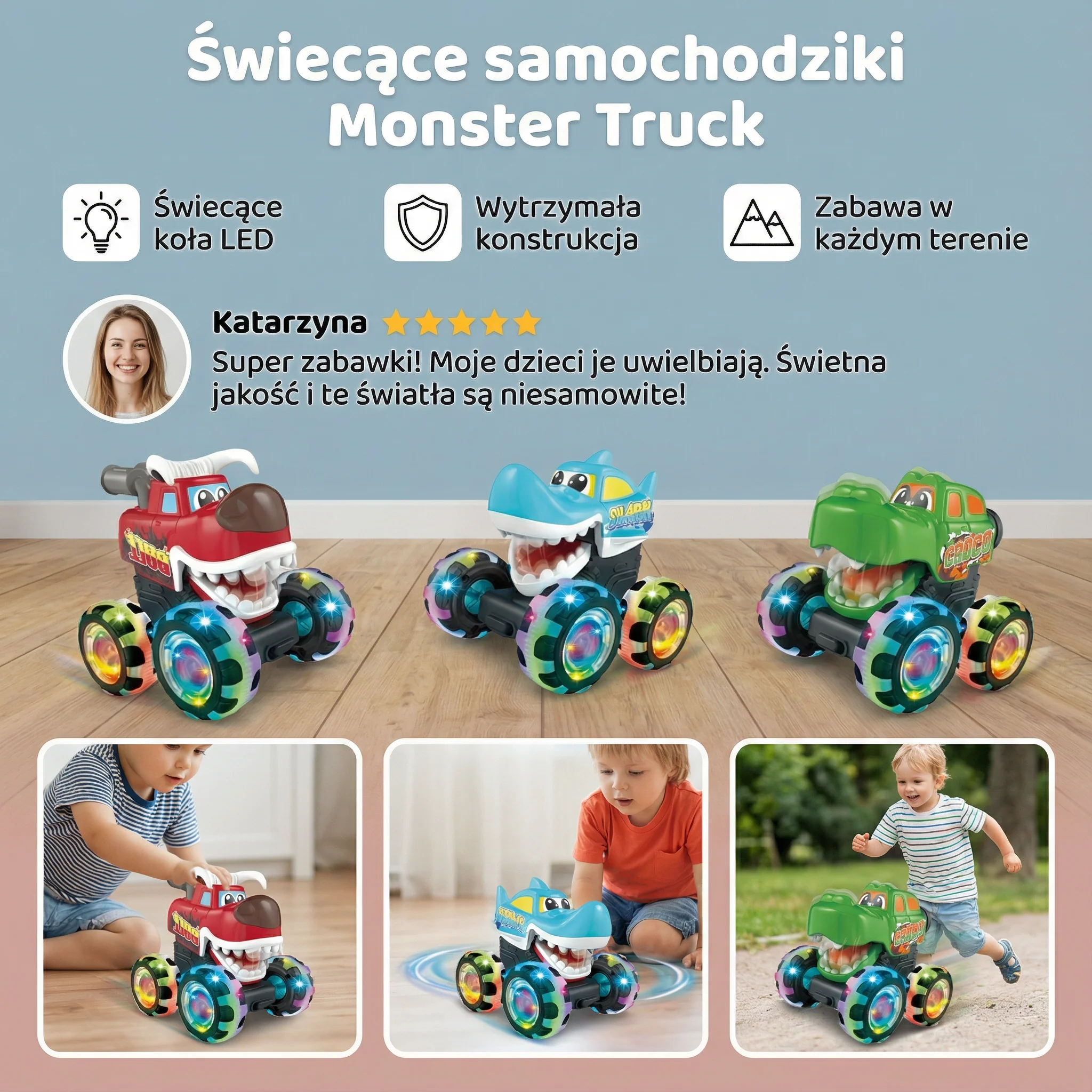 Świecące samochodziki Monster Truck - Image 3