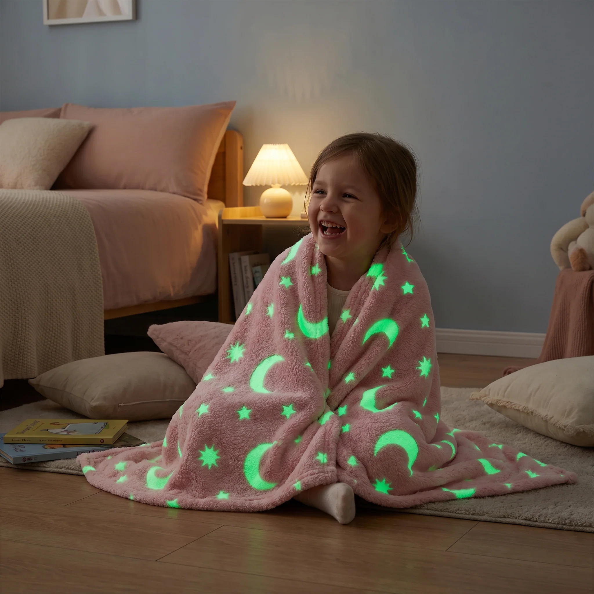 Świecący Koc w Gwiazdy – Fluorescencyjny Przytulny Koc - Image 7