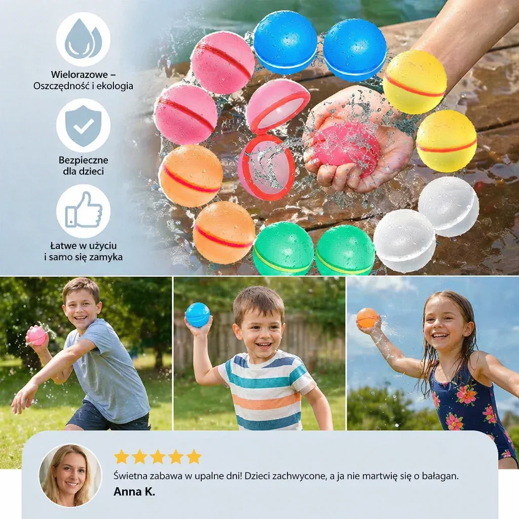 Wielorazowe Balony Wodne – Samozamykające się i Silikonowe - Image 3