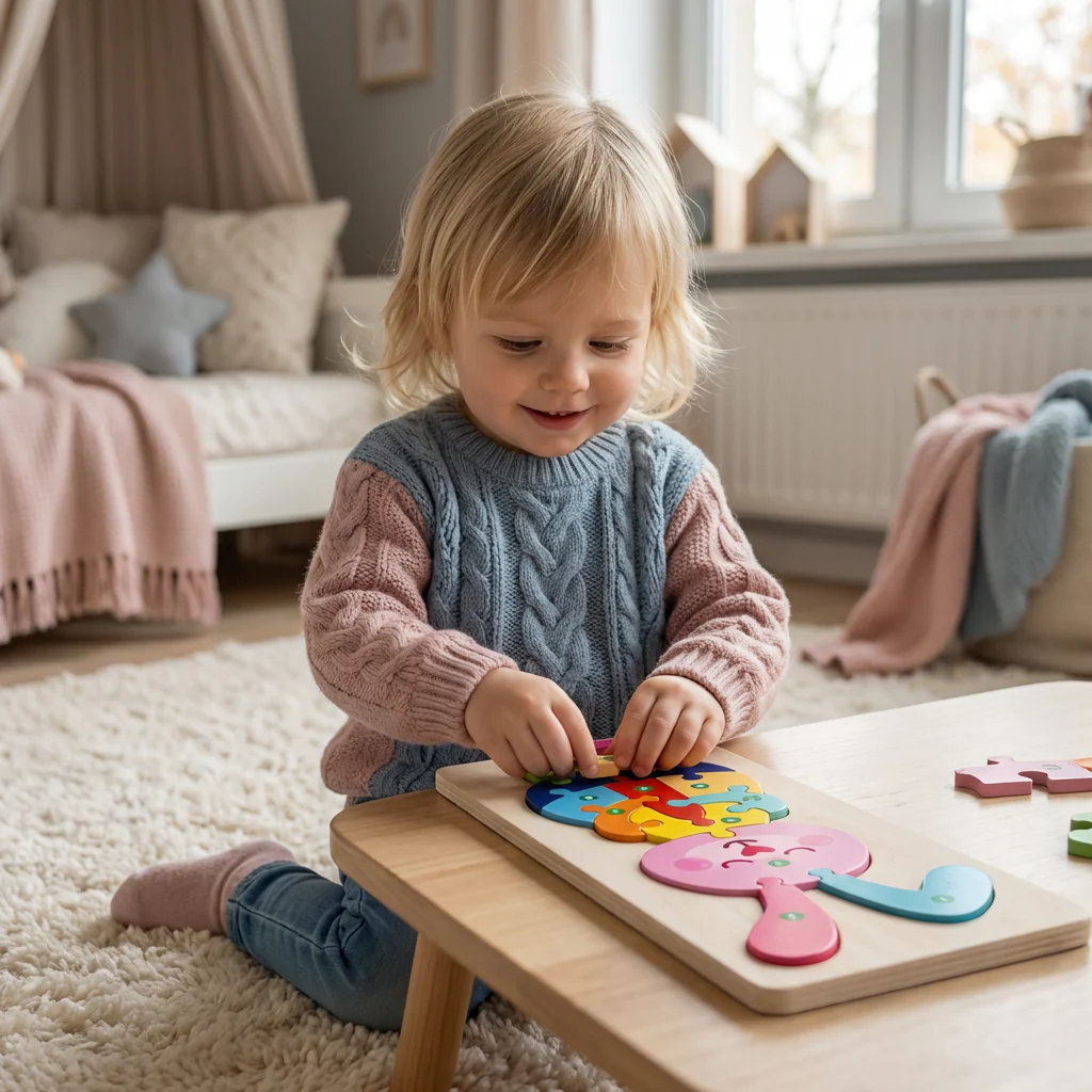 Zestaw Drewnianych Puzzli dla Dzieci – Układanka Edukacyjna z Liczbami i Zwierzętami - Image 6