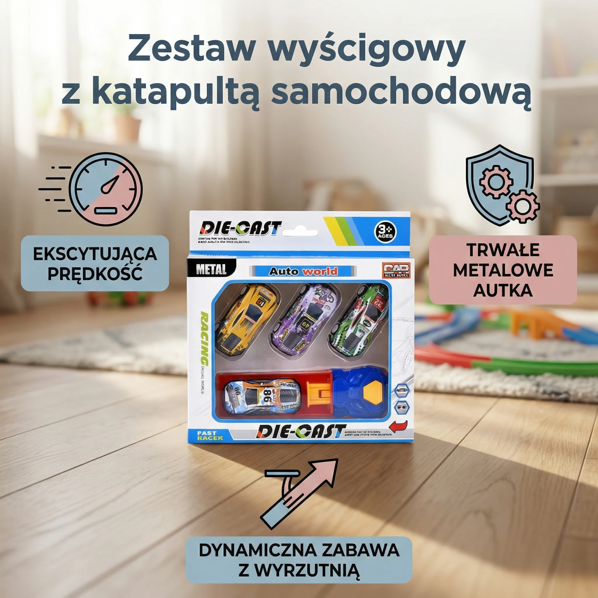 Zestaw wyścigowy z katapultą samochodową - Image 2