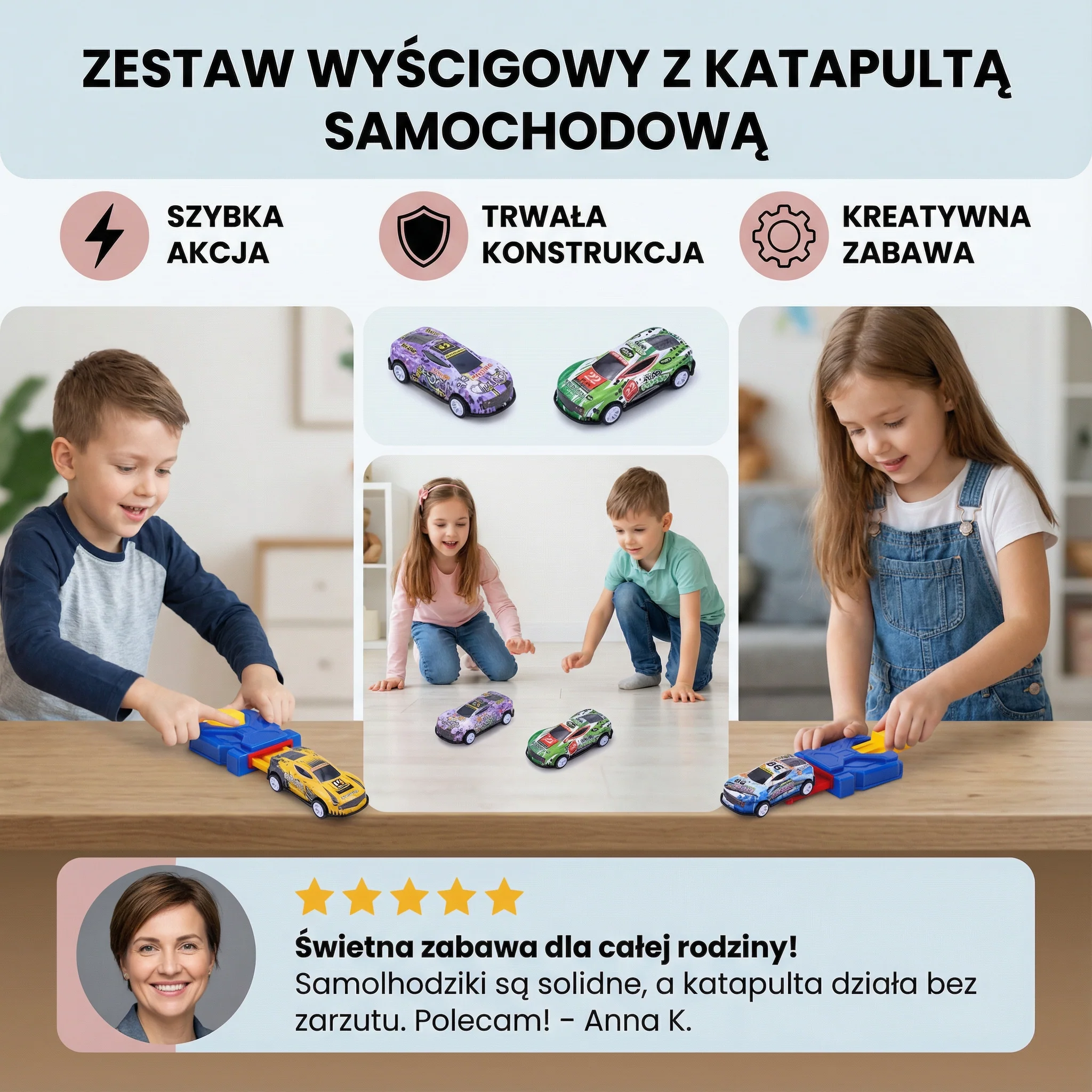 Zestaw wyścigowy z katapultą samochodową - Image 3